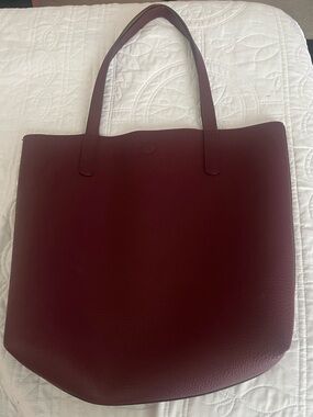 Reversible Tote Bag in Deep Burgundy - like new